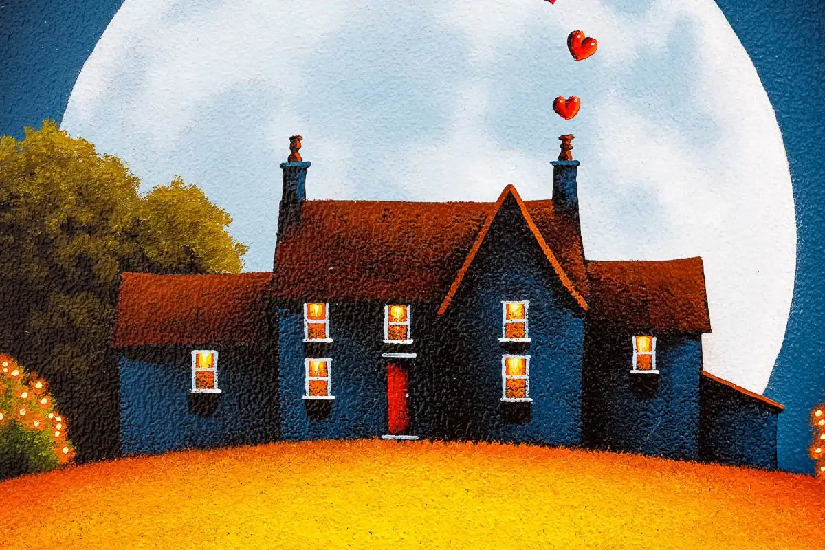 Basking In The Moonlight - Original - SOLD by artist David Renshaw - Wyecliffe Galleries