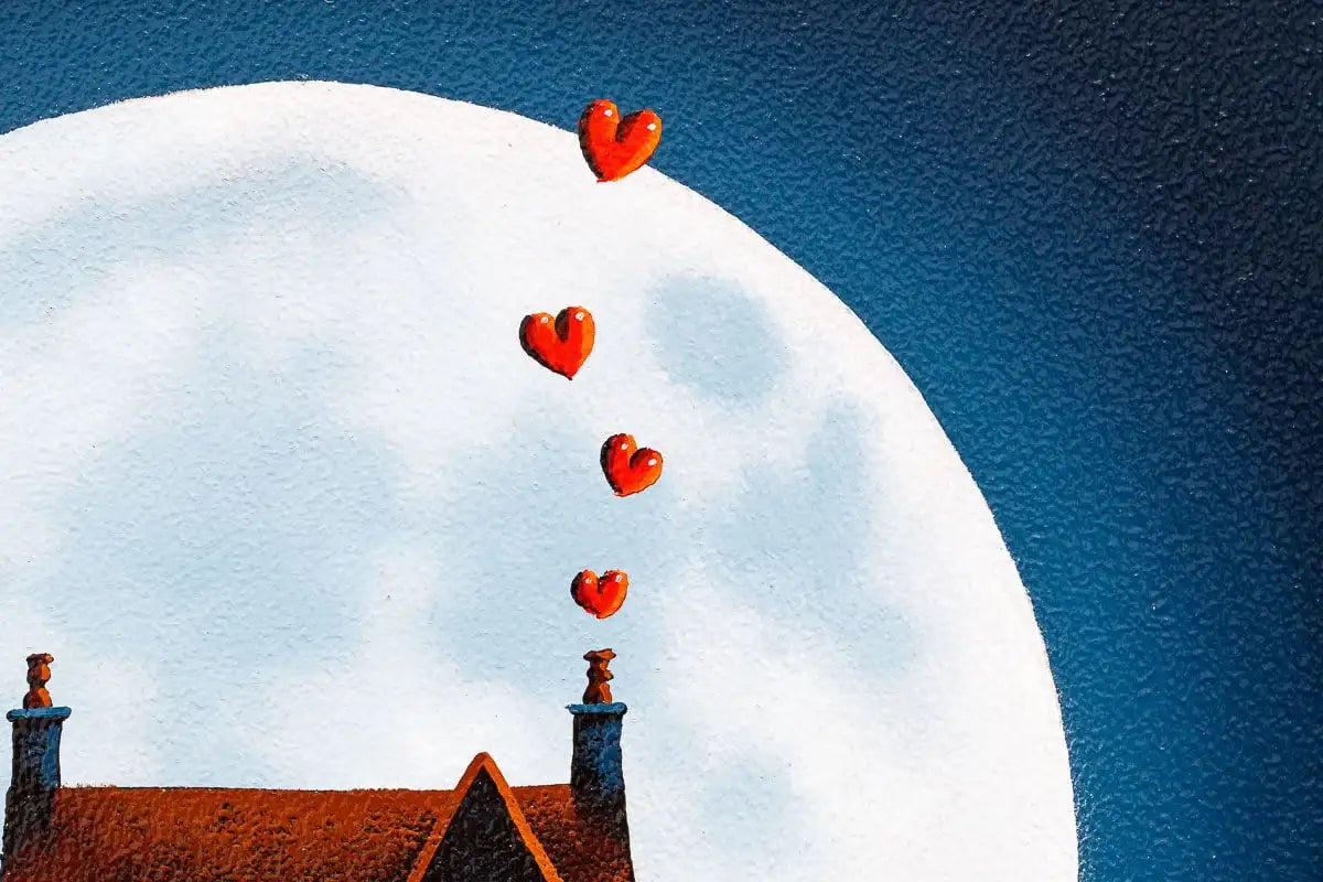 Basking In The Moonlight - Original - SOLD by artist David Renshaw - Wyecliffe Galleries