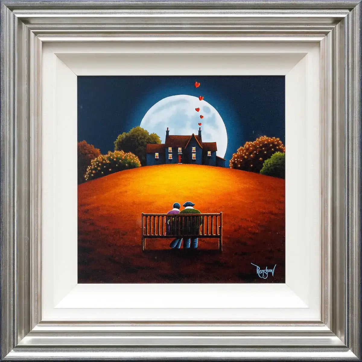 Basking In The Moonlight - Original - SOLD by artist David Renshaw - Wyecliffe Galleries