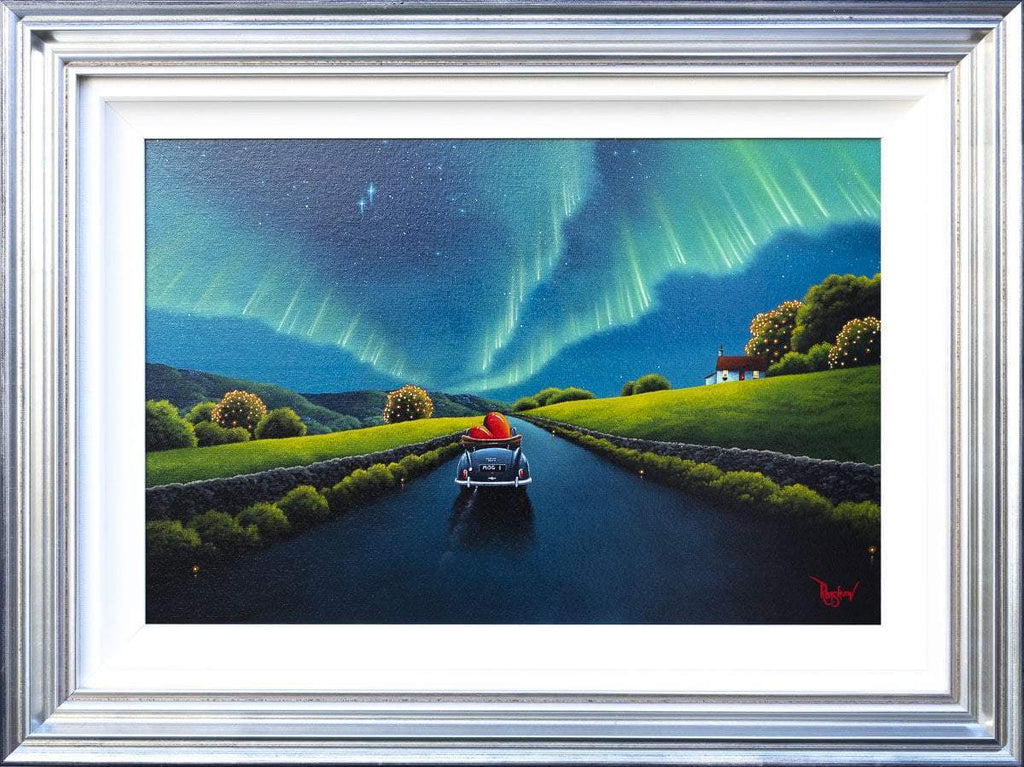 Beneath the Northern Lights - Original - SOLD by artist David Renshaw - Wyecliffe Galleries