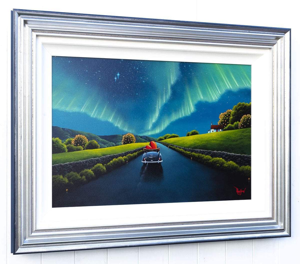 Beneath the Northern Lights - Original - SOLD by artist David Renshaw - Wyecliffe Galleries