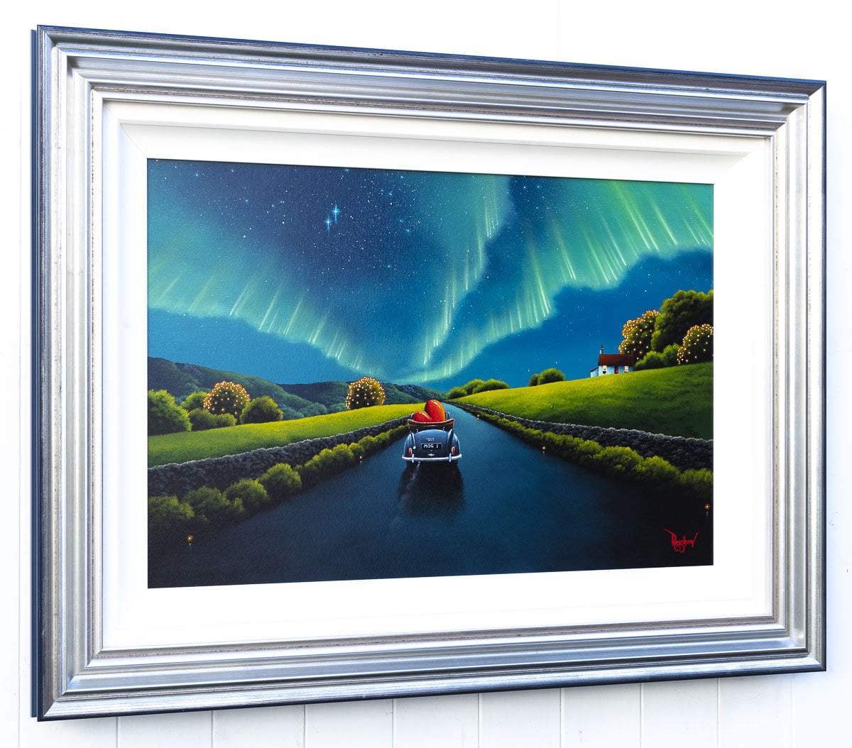 Beneath the Northern Lights - Original - SOLD by artist David Renshaw - Wyecliffe Galleries