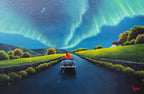 Beneath the Northern Lights - Original - SOLD by artist David Renshaw - Wyecliffe Galleries