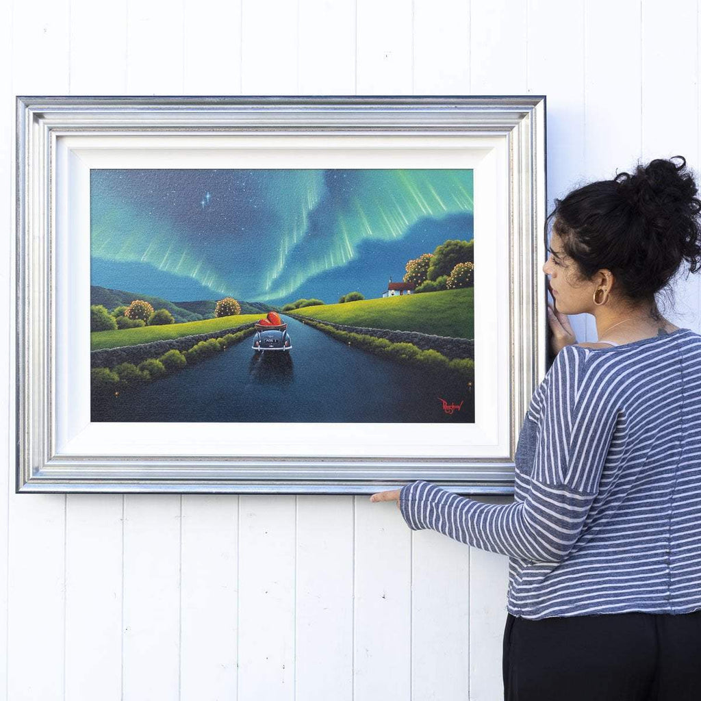 Beneath the Northern Lights - Original - SOLD by artist David Renshaw - Wyecliffe Galleries