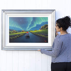 Beneath the Northern Lights - Original - SOLD by artist David Renshaw - Wyecliffe Galleries
