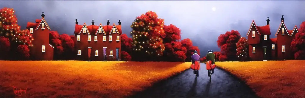 Bike Ride - SOLD by artist David Renshaw - Wyecliffe Galleries