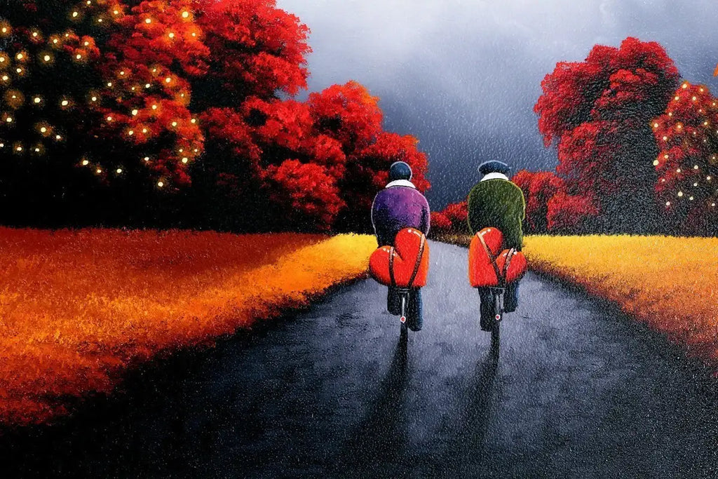 Bike Ride - SOLD by artist David Renshaw - Wyecliffe Galleries