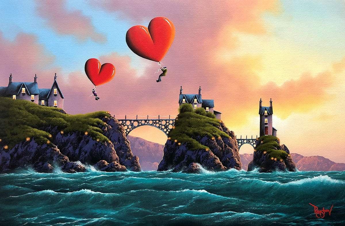 Bridges of Love - Original - SOLD by artist David Renshaw - Wyecliffe Galleries