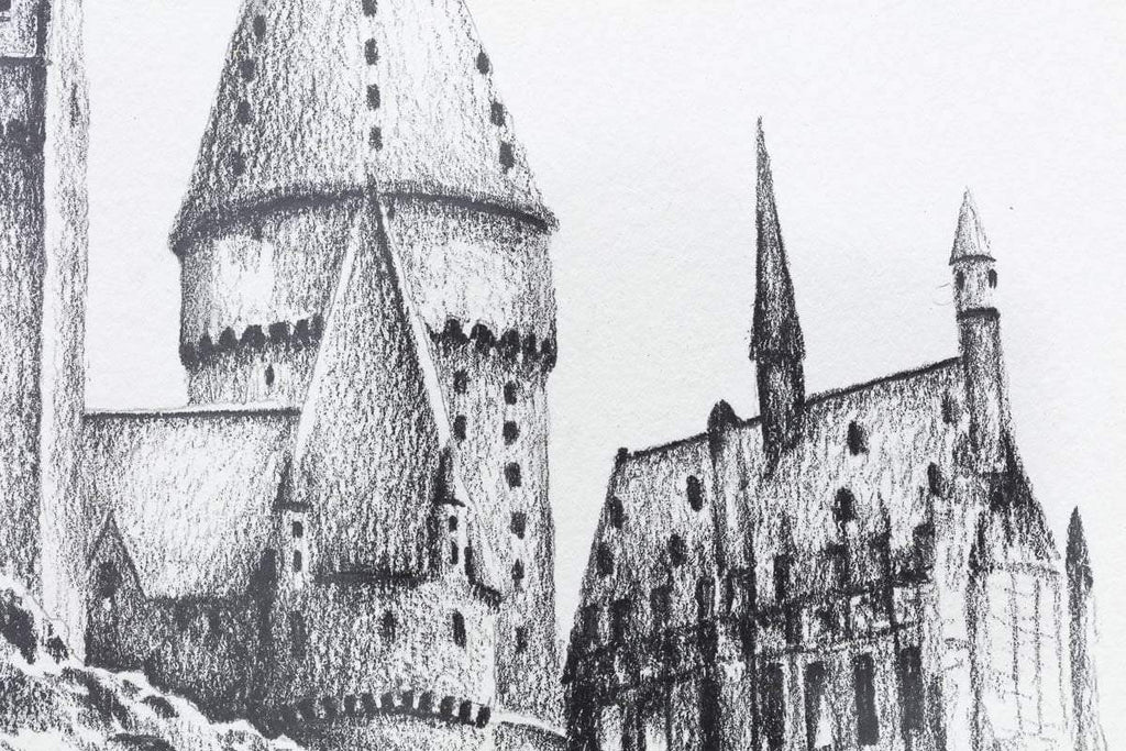 Broomstick Training - Original Sketch - SOLD by artist David Renshaw - Wyecliffe Galleries