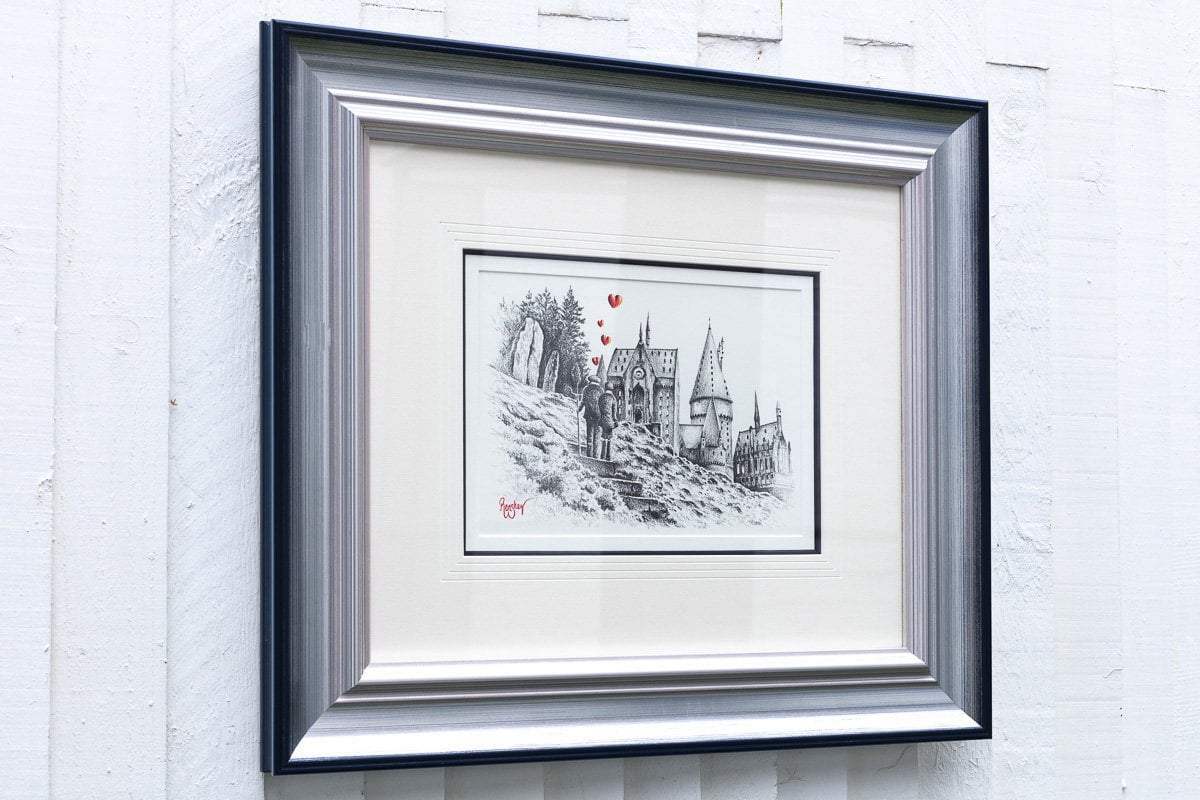 Broomstick Training - Original Sketch - SOLD by artist David Renshaw - Wyecliffe Galleries