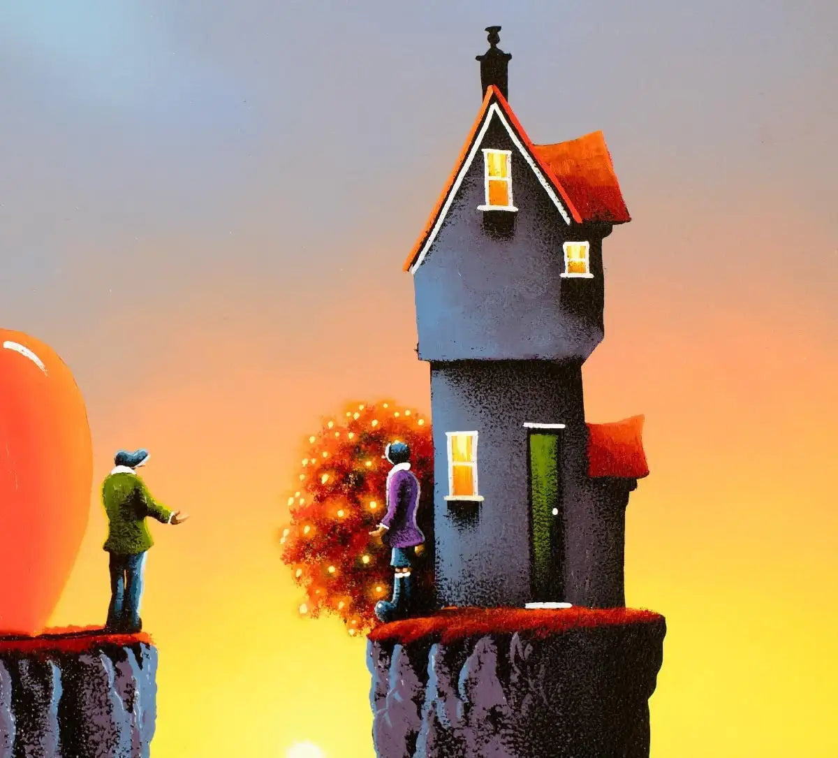 Build a Bridge - SOLD by artist David Renshaw - Wyecliffe Galleries