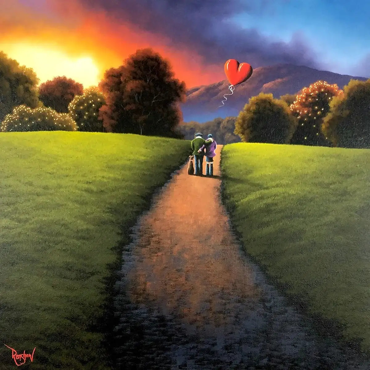 By Each Others Side - Original - SOLD by artist David Renshaw - Wyecliffe Galleries
