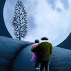 By Pale Moonlight - Original - SOLD by artist David Renshaw - Wyecliffe Galleries