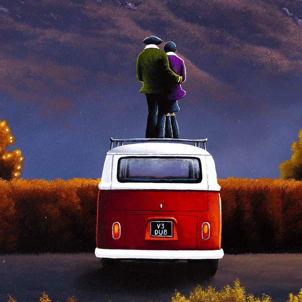 Camping With A View - Original - SOLD by artist David Renshaw - Wyecliffe Galleries