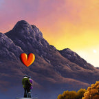 Camping With A View - Original - SOLD by artist David Renshaw - Wyecliffe Galleries