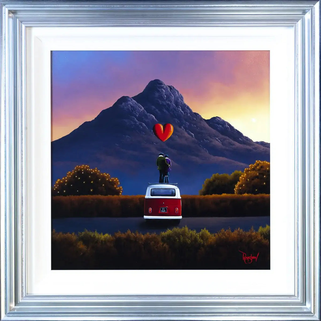 Camping With A View - Original - SOLD by artist David Renshaw - Wyecliffe Galleries