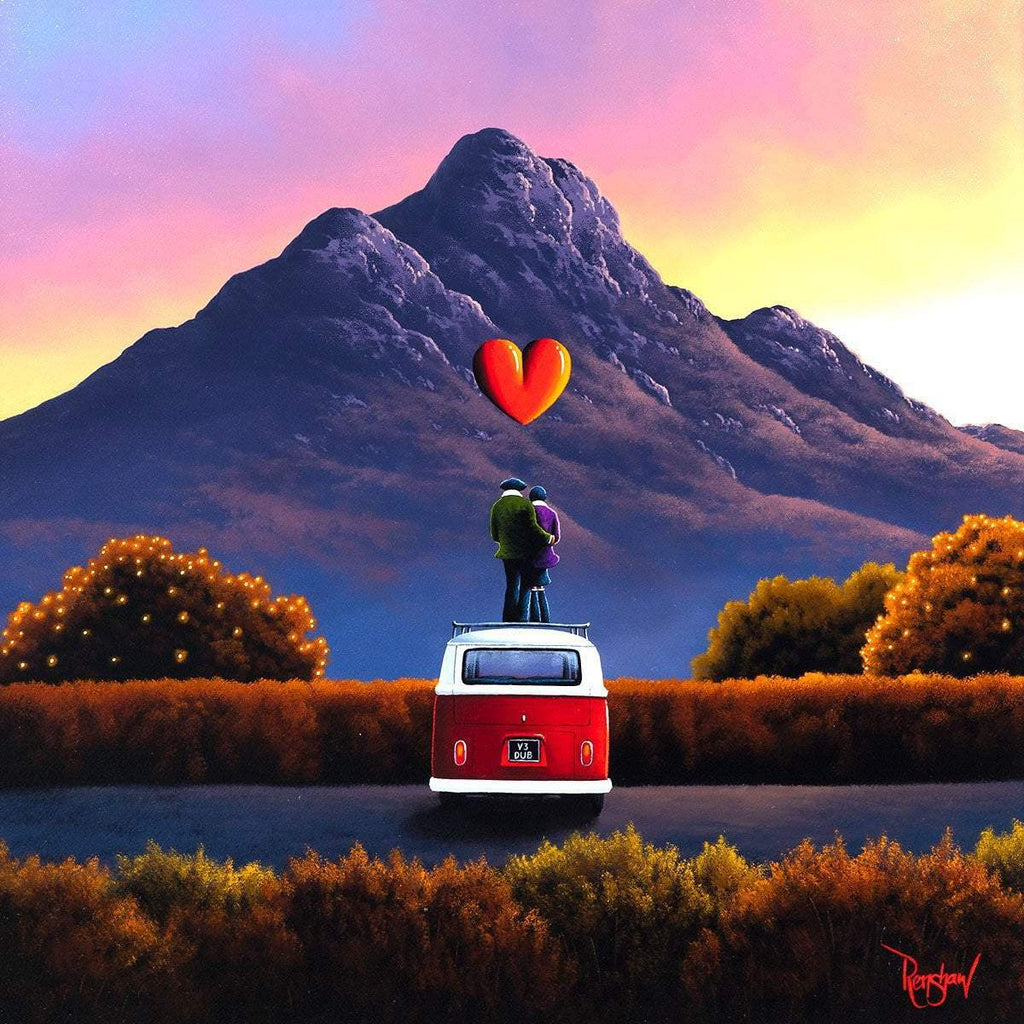 Camping With A View - Original - SOLD by artist David Renshaw - Wyecliffe Galleries