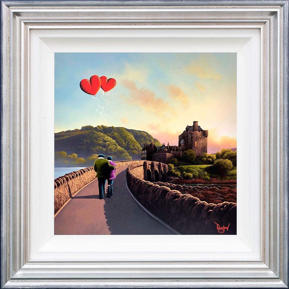 Castle on The Hill - Original - SOLD by artist David Renshaw - Wyecliffe Galleries