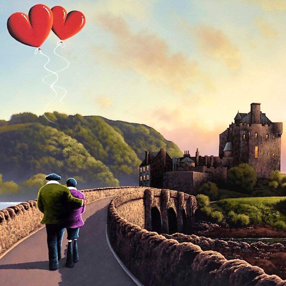 Castle on The Hill - Original - SOLD by artist David Renshaw - Wyecliffe Galleries