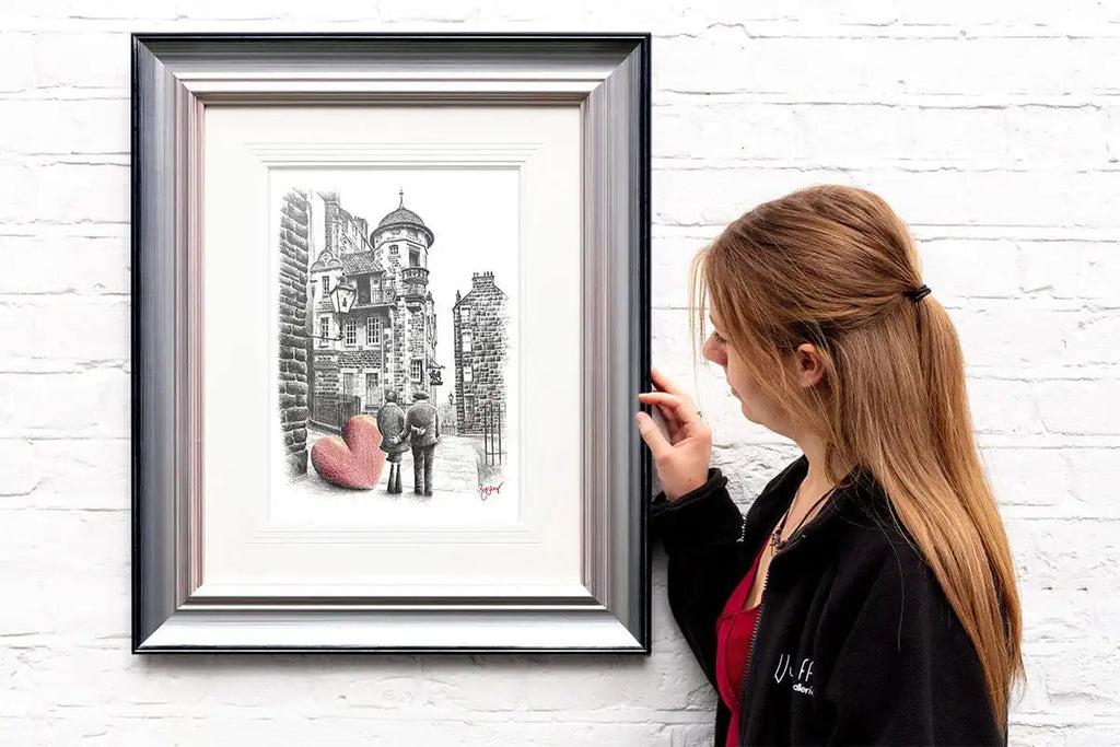 Celebrating Hogmanay Together Sketch - Original - SOLD by artist David Renshaw - Wyecliffe Galleries