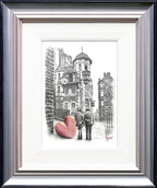 Celebrating Hogmanay Together Sketch - Original - SOLD by artist David Renshaw - Wyecliffe Galleries