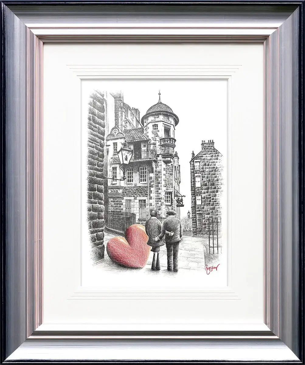 Celebrating Hogmanay Together Sketch - Original - SOLD by artist David Renshaw - Wyecliffe Galleries