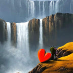 Chasing Waterfalls - Original - SOLD by artist David Renshaw - Wyecliffe Galleries