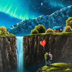 Chasing Waterfalls - Original - SOLD by artist David Renshaw - Wyecliffe Galleries