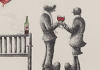 Cheers To Us - Original Pencil Sketch - SOLD by artist David Renshaw - Wyecliffe Galleries