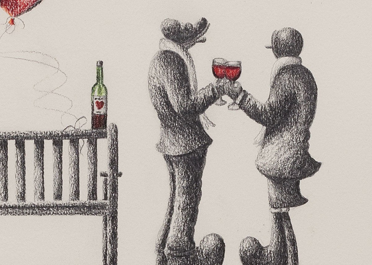 Cheers To Us - Original Pencil Sketch David Renshaw
