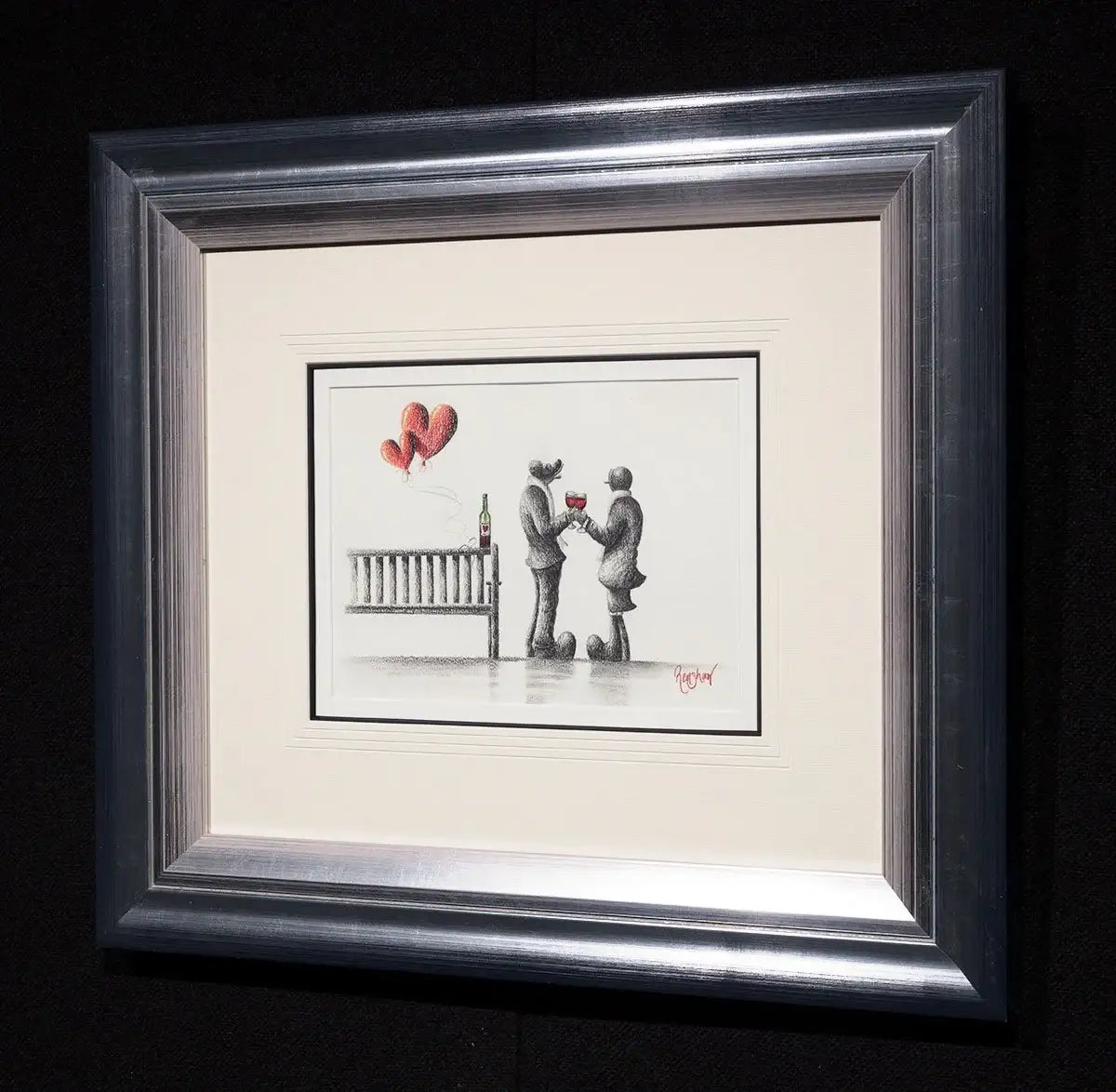 Cheers To Us - Original Pencil Sketch - SOLD by artist David Renshaw - Wyecliffe Galleries