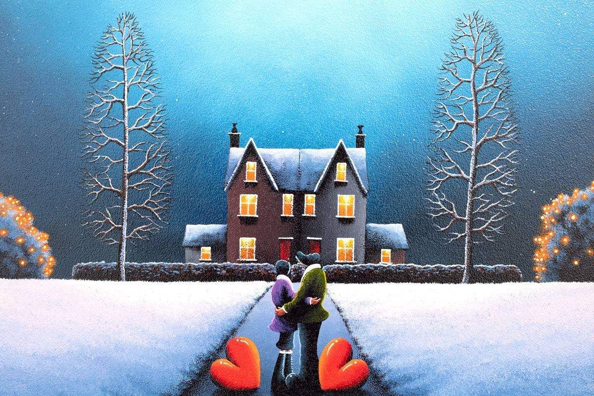 Christmas Together - Original - SOLD by artist David Renshaw - Wyecliffe Galleries