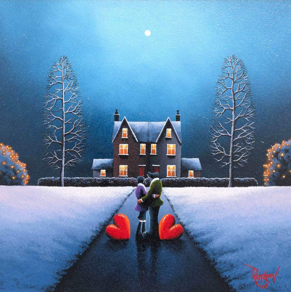 Christmas Together - Original - SOLD by artist David Renshaw - Wyecliffe Galleries