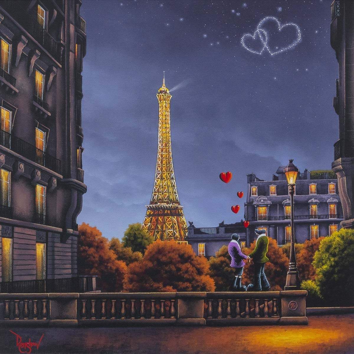 City of Love, City of Light - Edition - SOLD by artist David Renshaw - Wyecliffe Galleries