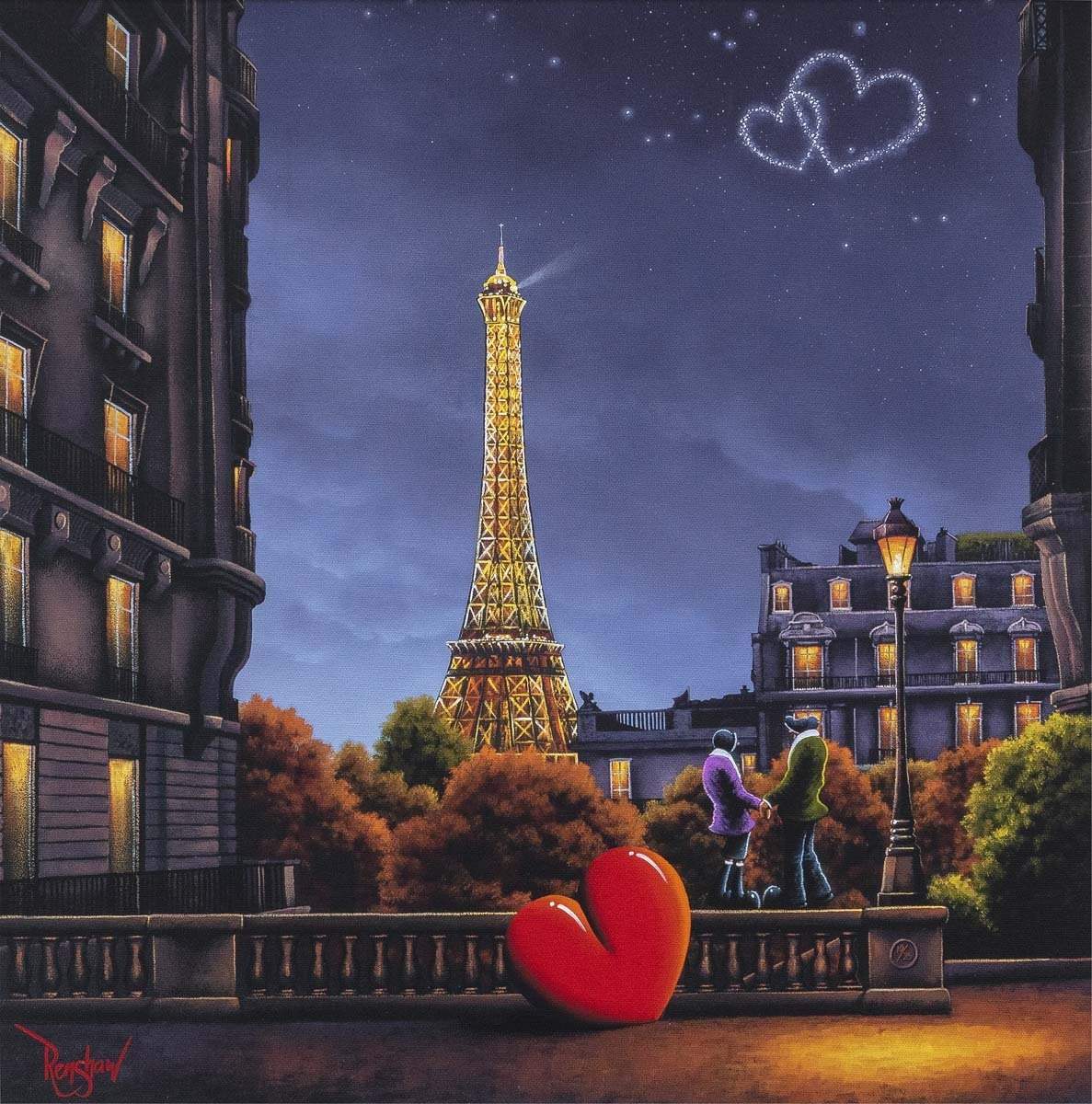 City of Love, City of Light - Edition - SOLD by artist David Renshaw - Wyecliffe Galleries