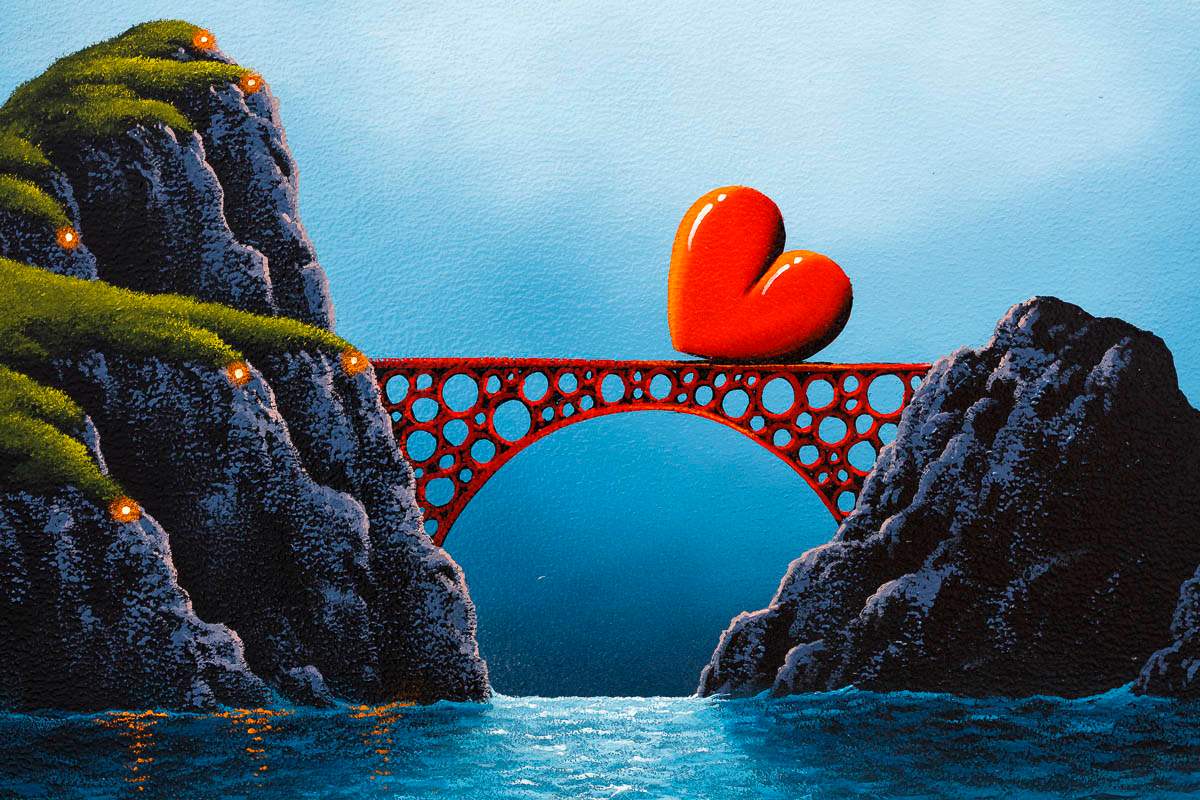 Clifftop Romance - Original SOLD by artist David Renshaw - Wyecliffe Galleries