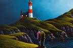 Clifftop Romance - Original SOLD by artist David Renshaw - Wyecliffe Galleries