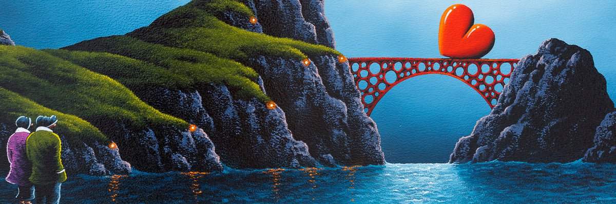 Clifftop Romance - Original SOLD by artist David Renshaw - Wyecliffe Galleries