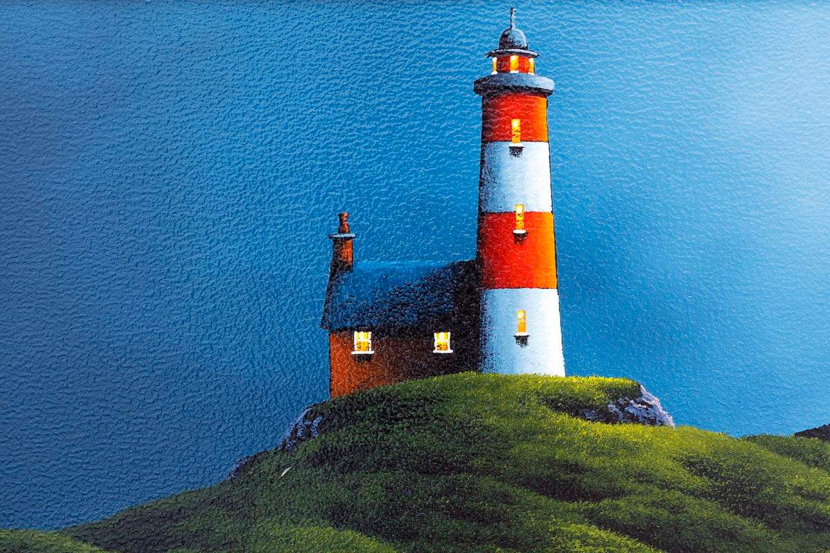 Clifftop Romance - Original SOLD by artist David Renshaw - Wyecliffe Galleries