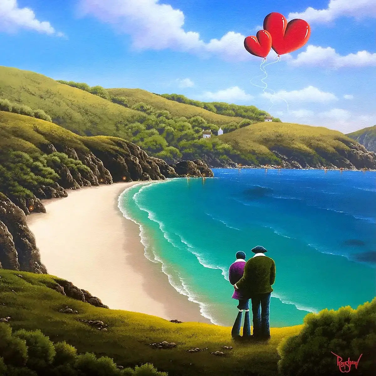 Coastal Vista - Original - SOLD by artist David Renshaw - Wyecliffe Galleries