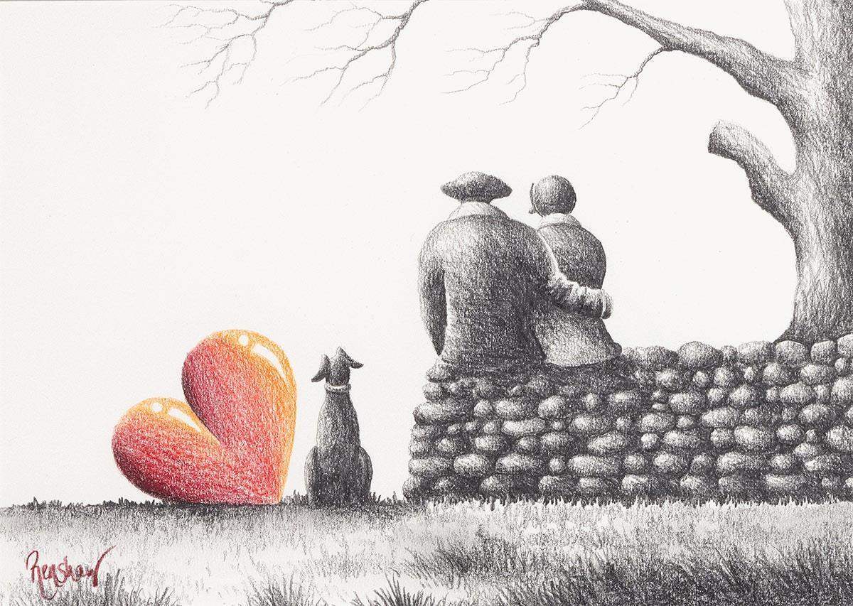 Contemplation - Sketch - SOLD by artist David Renshaw - Wyecliffe Galleries