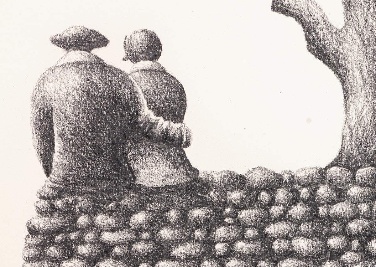 Contemplation - Sketch - SOLD by artist David Renshaw - Wyecliffe Galleries