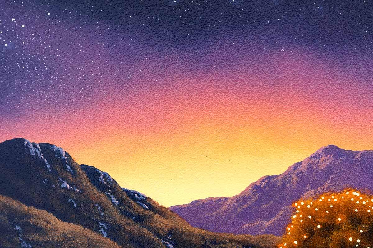 Day to Night - Original - SOLD by artist David Renshaw - Wyecliffe Galleries