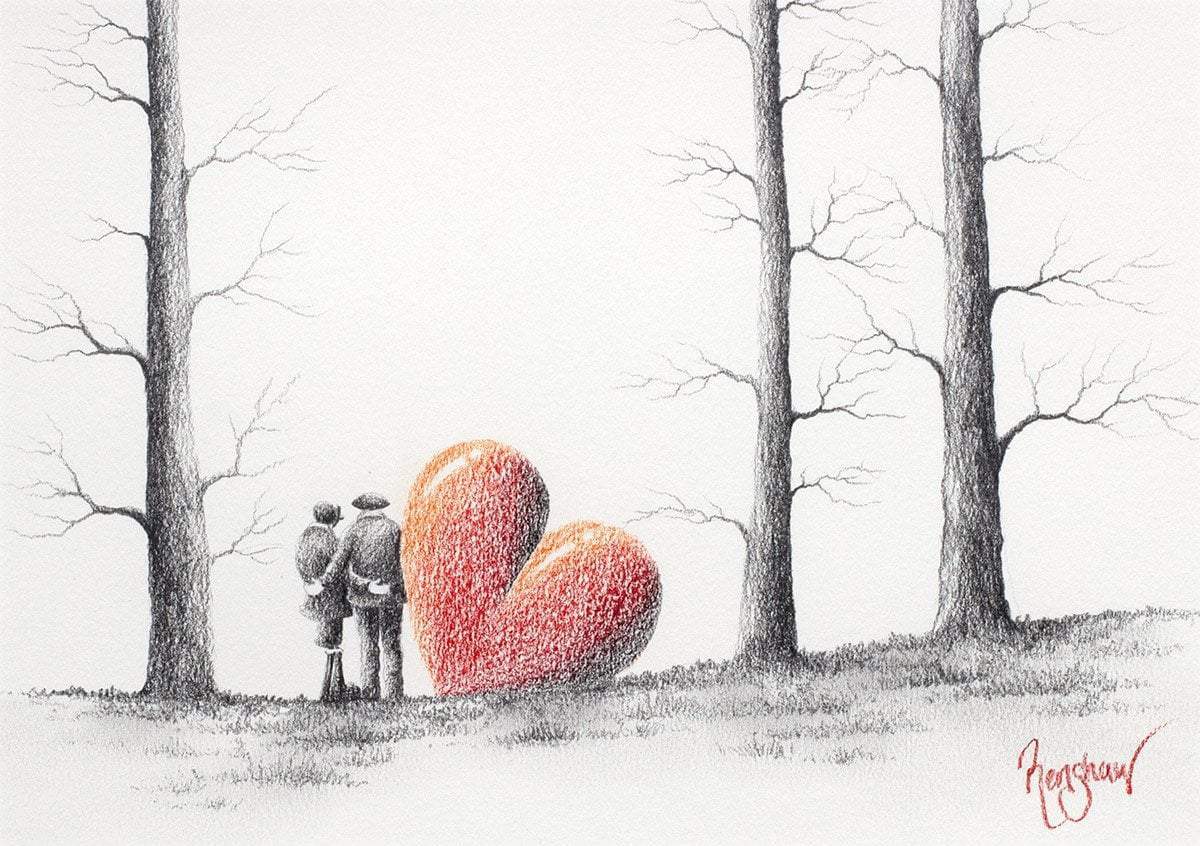 Daydreamers - Original Sketch - SOLD by artist David Renshaw - Wyecliffe Galleries