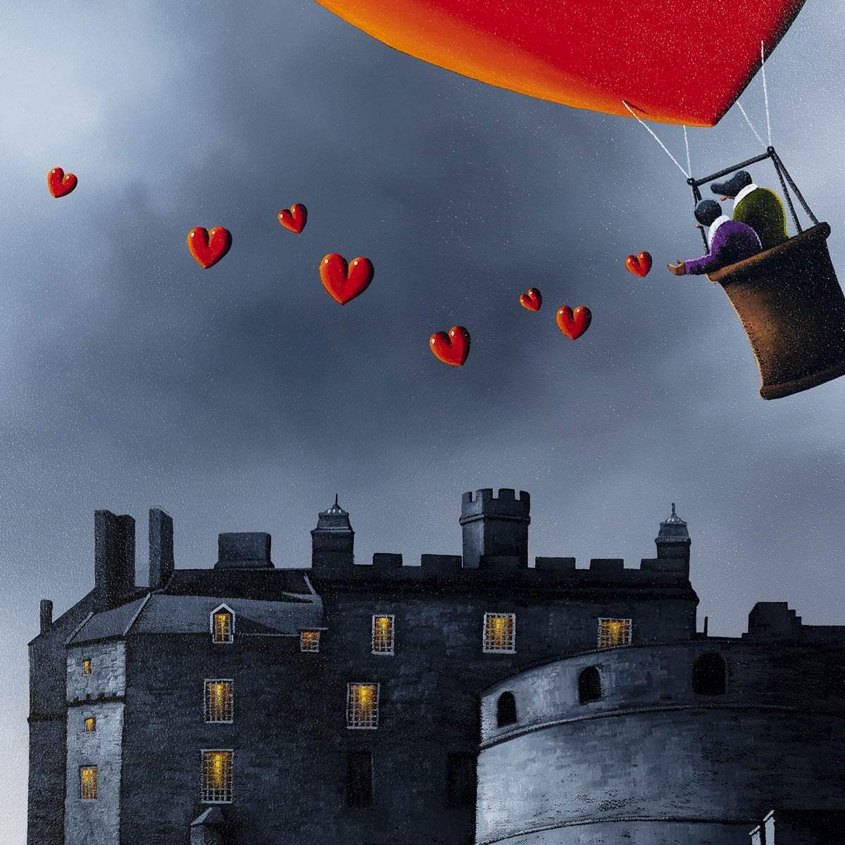 Edinburgh Castle Fly By - Original - SOLD by artist David Renshaw - Wyecliffe Galleries