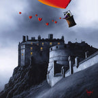 Edinburgh Castle Fly By - Original - SOLD by artist David Renshaw - Wyecliffe Galleries