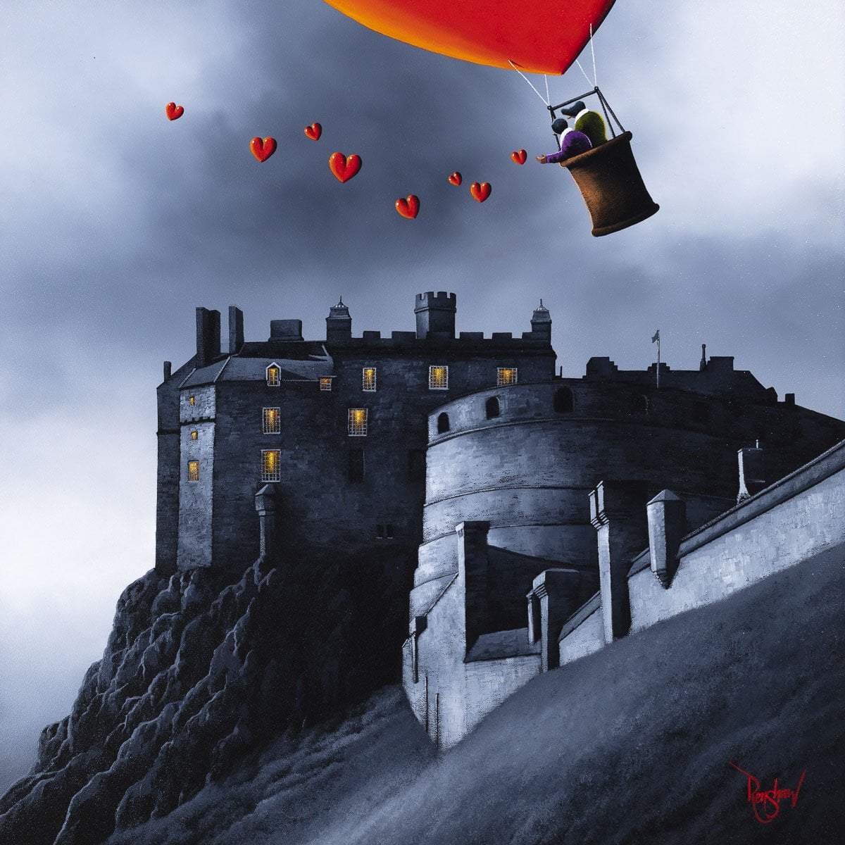 Edinburgh Castle Fly By - Original - SOLD