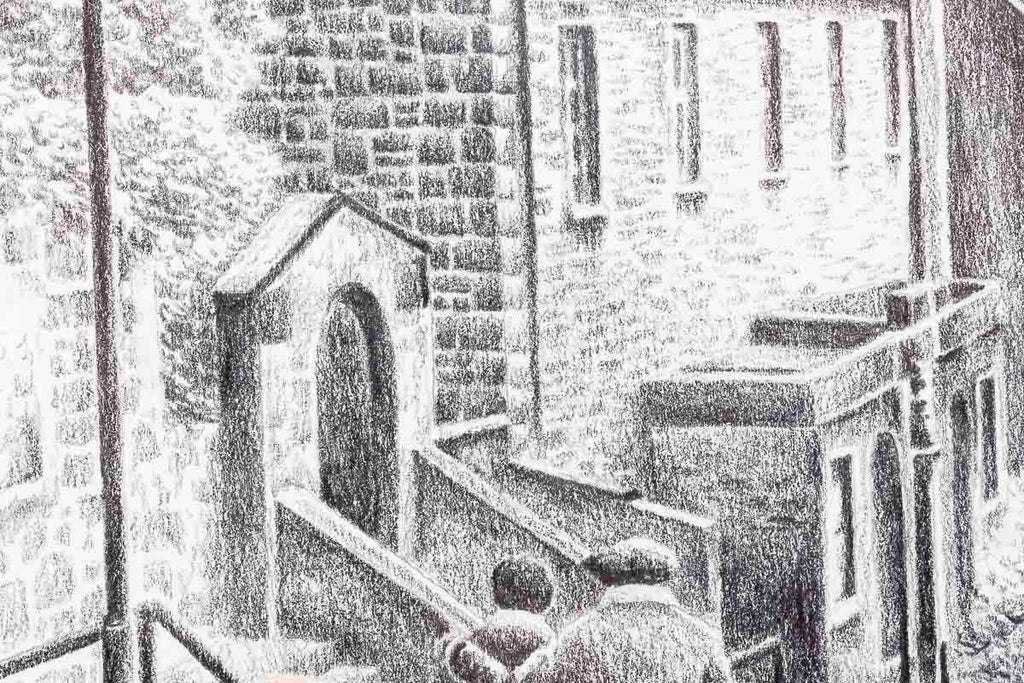 Edinburgh Memories - Original Sketch - SOLD by artist David Renshaw - Wyecliffe Galleries