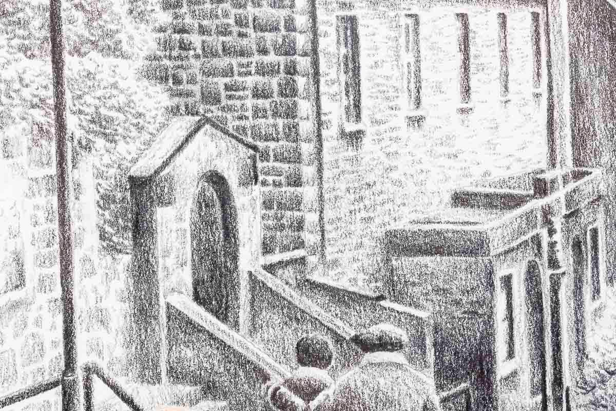 Edinburgh Memories - Original Sketch - SOLD by artist David Renshaw - Wyecliffe Galleries