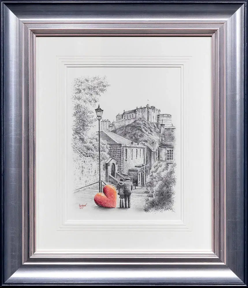 Edinburgh Memories - Original Sketch - SOLD by artist David Renshaw - Wyecliffe Galleries